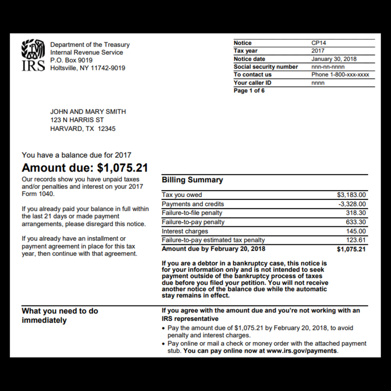 Notice CP14 example