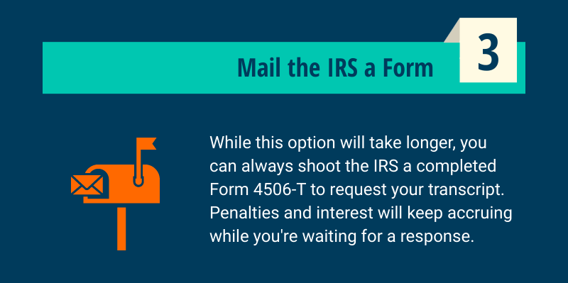 Mail the IRS a form 