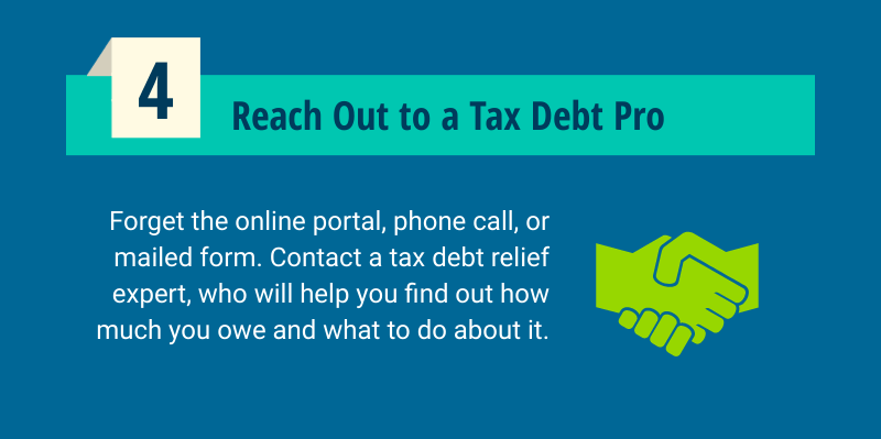 Contact a tax debt relief professional 