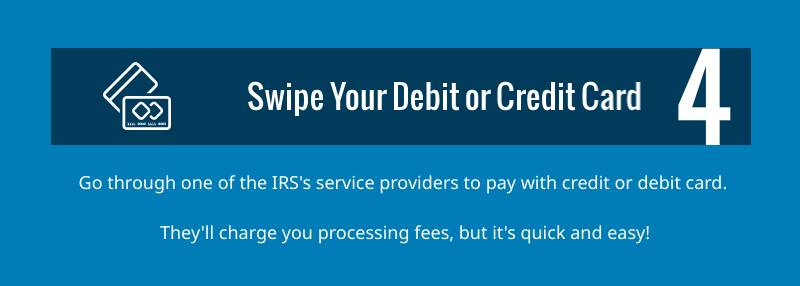 Swipe your debit or credit card 