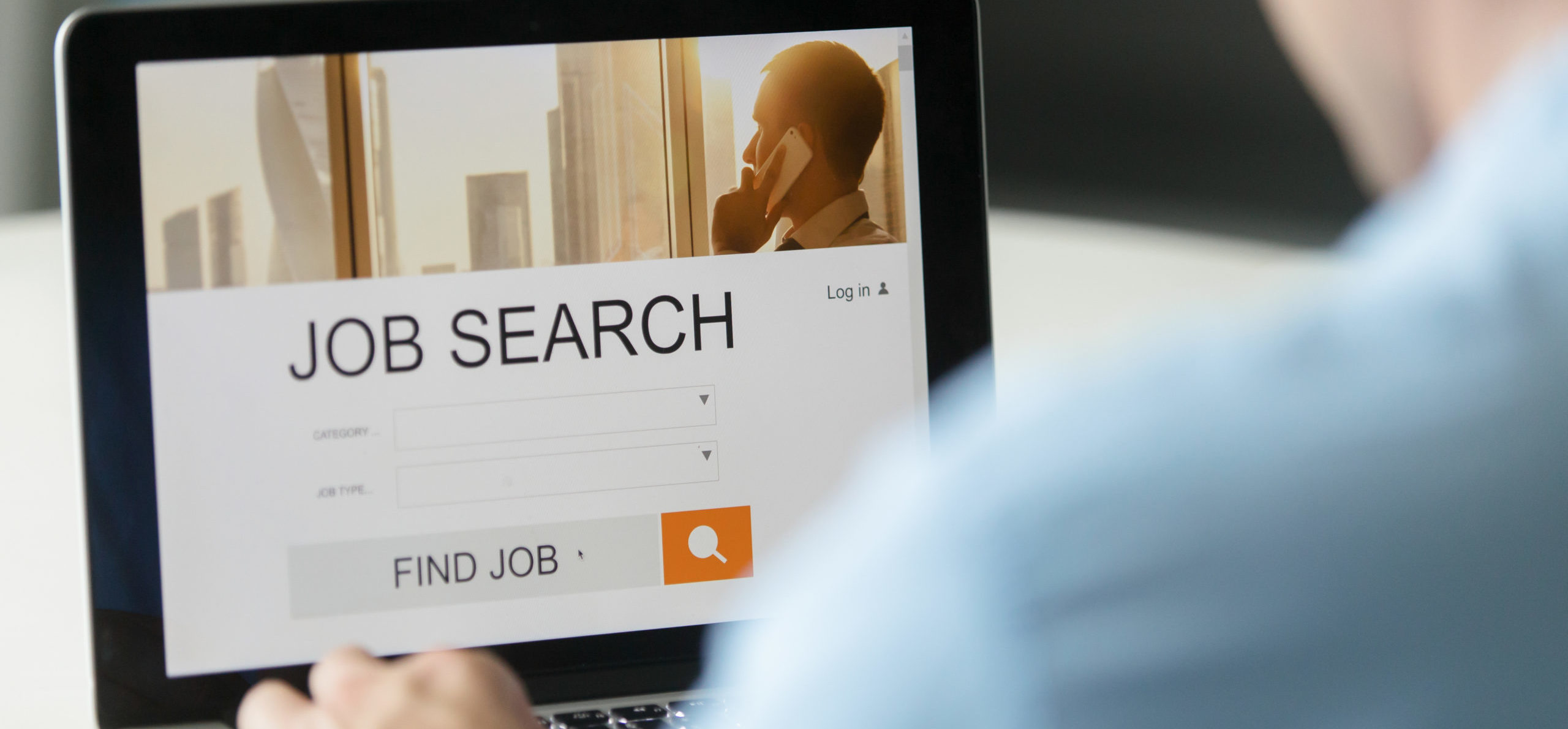 person online job searching - unemployment checks