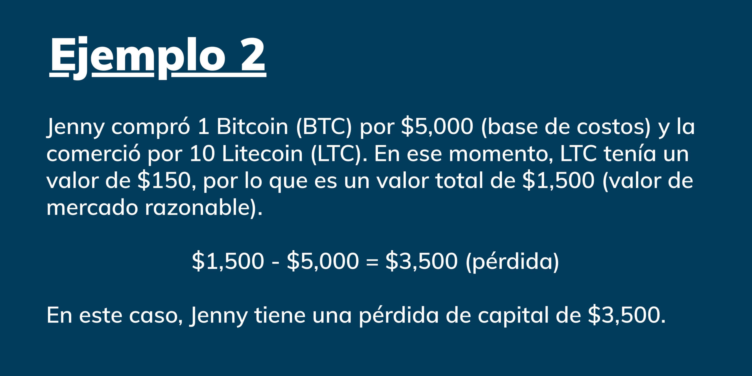 Ejemplo de pérdida de capital criptográfico