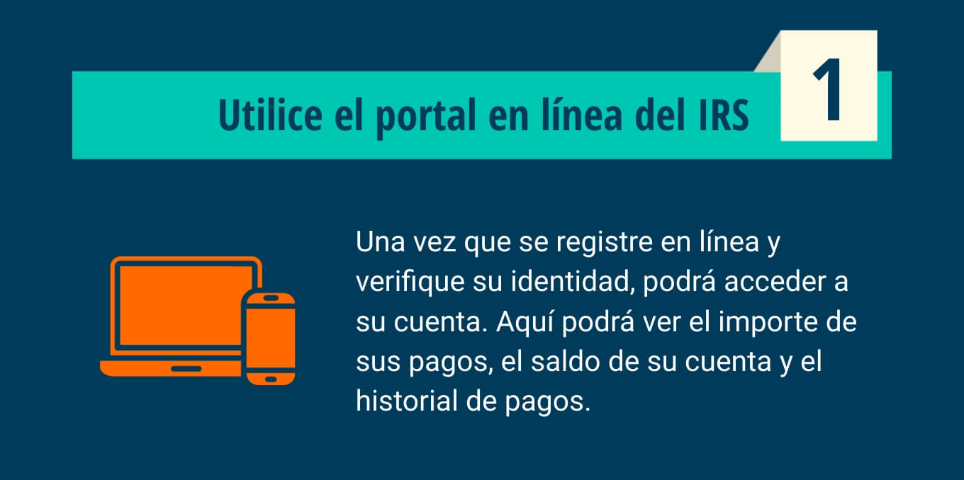 Utilice el portal en línea del IRS 