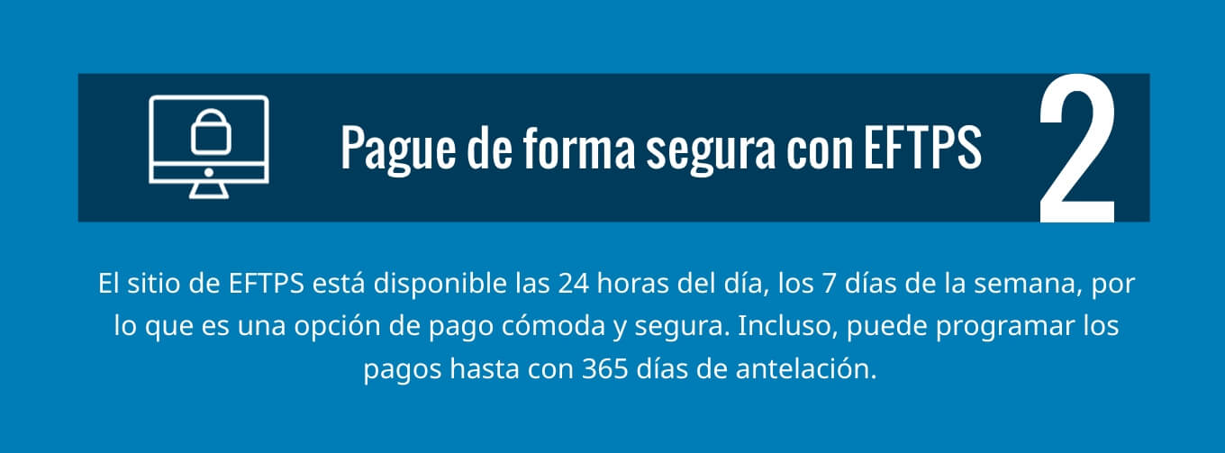 Pague de forma segura al IRS con EFTPS