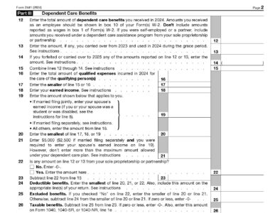 IRS Form 2441, Child and Dependent Care Expenses