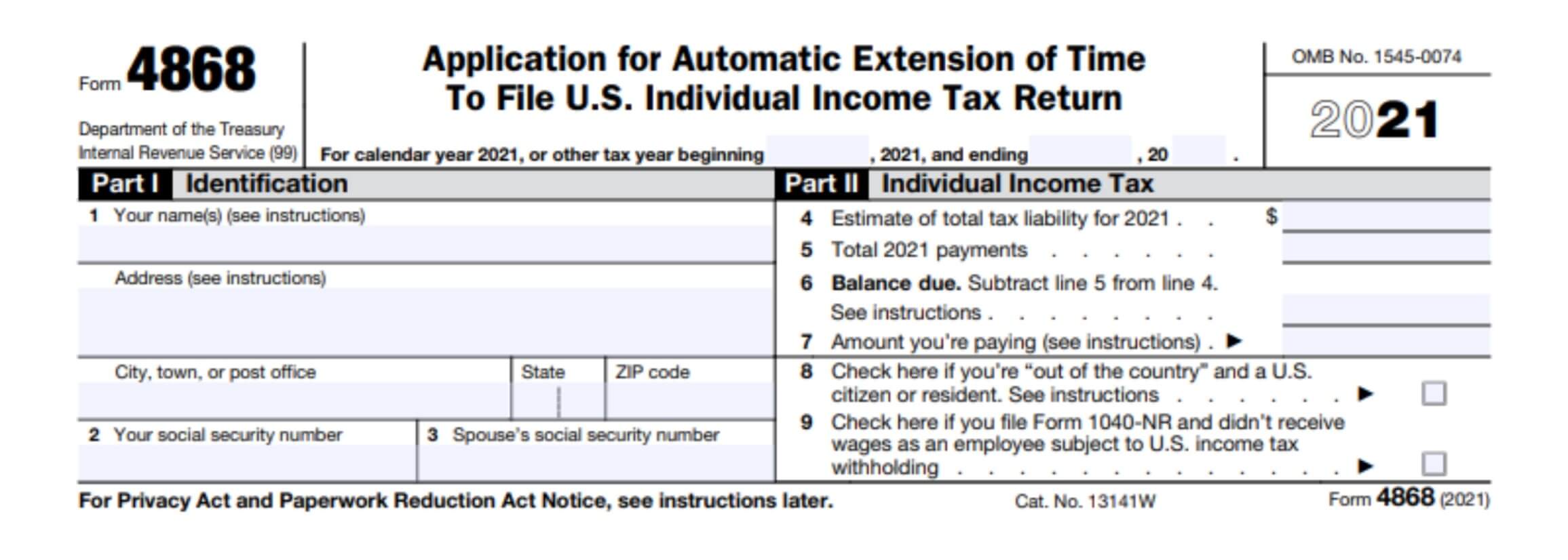 irs form-4868 example