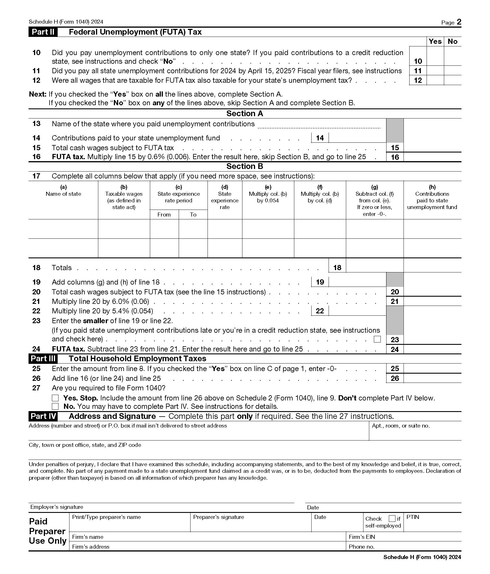 irs schedule h - part 2 example