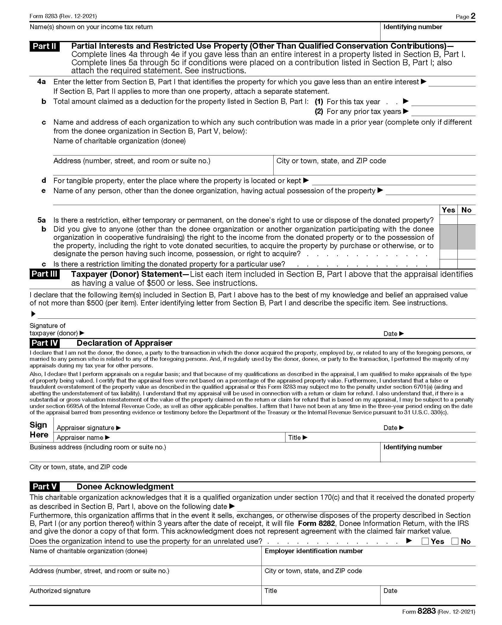 irs form 8283 section_b2 example