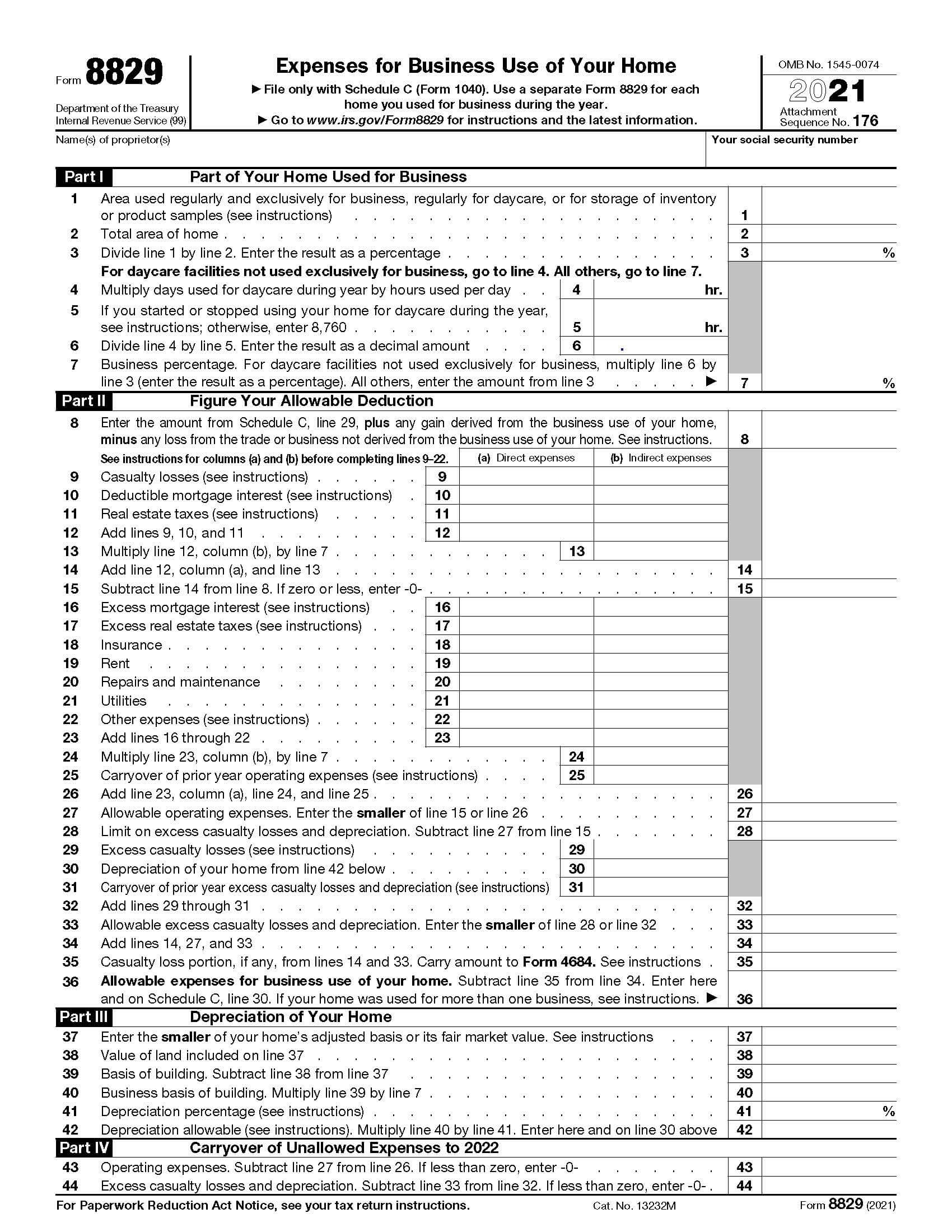 irs form-8829 example