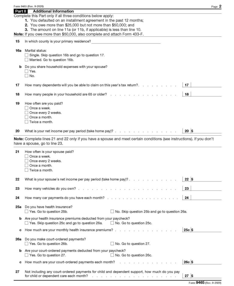 Who Can Use IRS Form 9465?