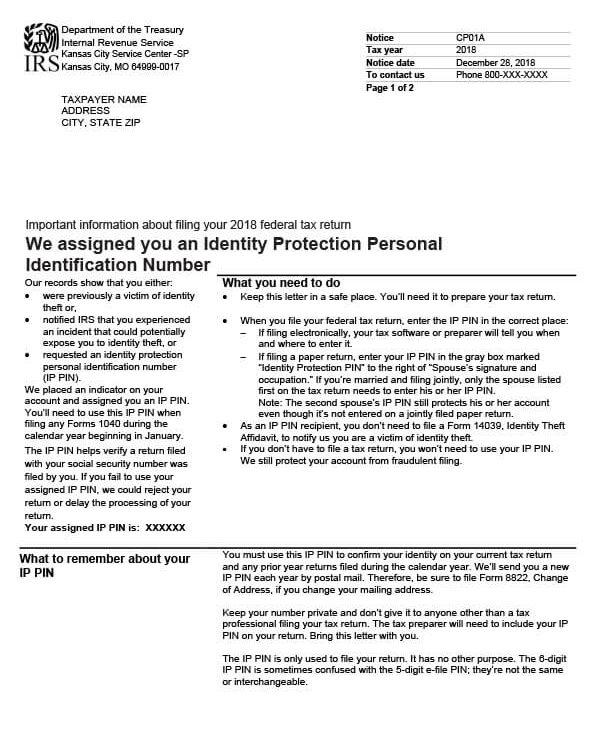 irs notice cp01a screenshot