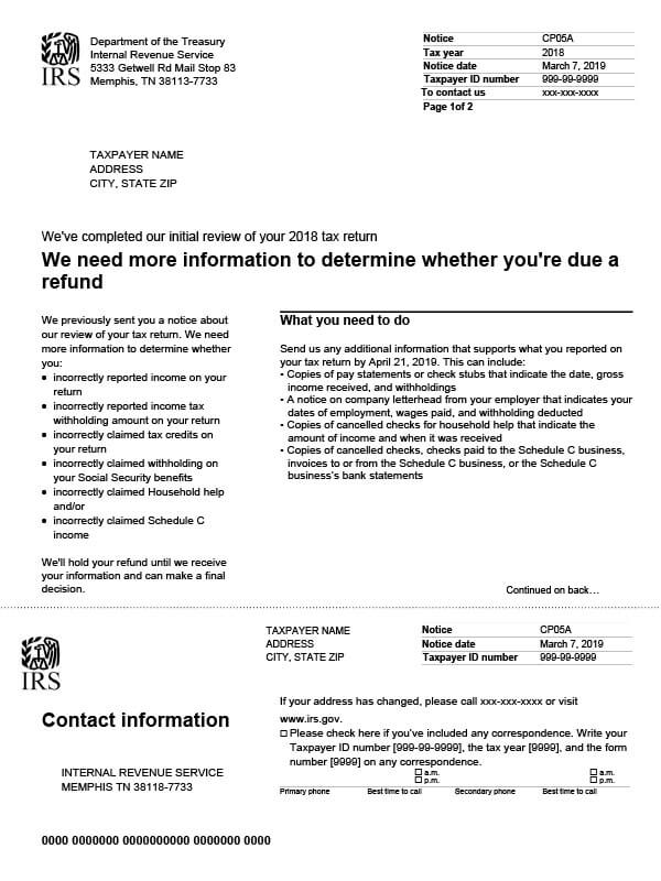 irs notice cp05a screenshot