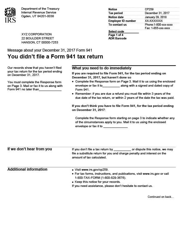 irs notice cp259 screenshot