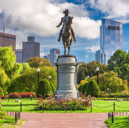 impuestos estatales de massachusetts - estatua de george washington