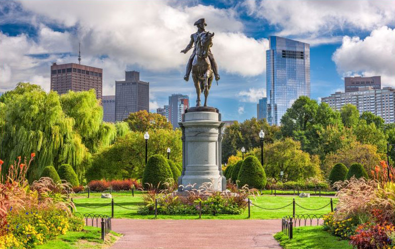 impuestos estatales de massachusetts - estatua de george washington