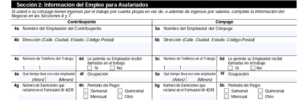 formulario 433-a informacion laboral