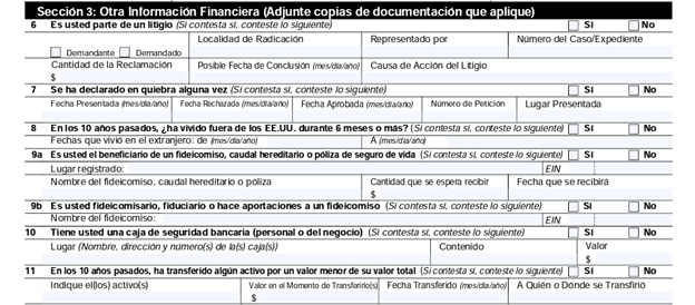 formulario 433-a informacion financiera