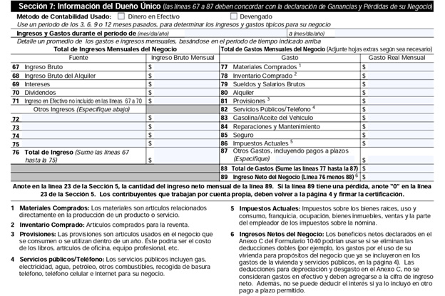 formulario 433-a informacion de propiedad unipersonal