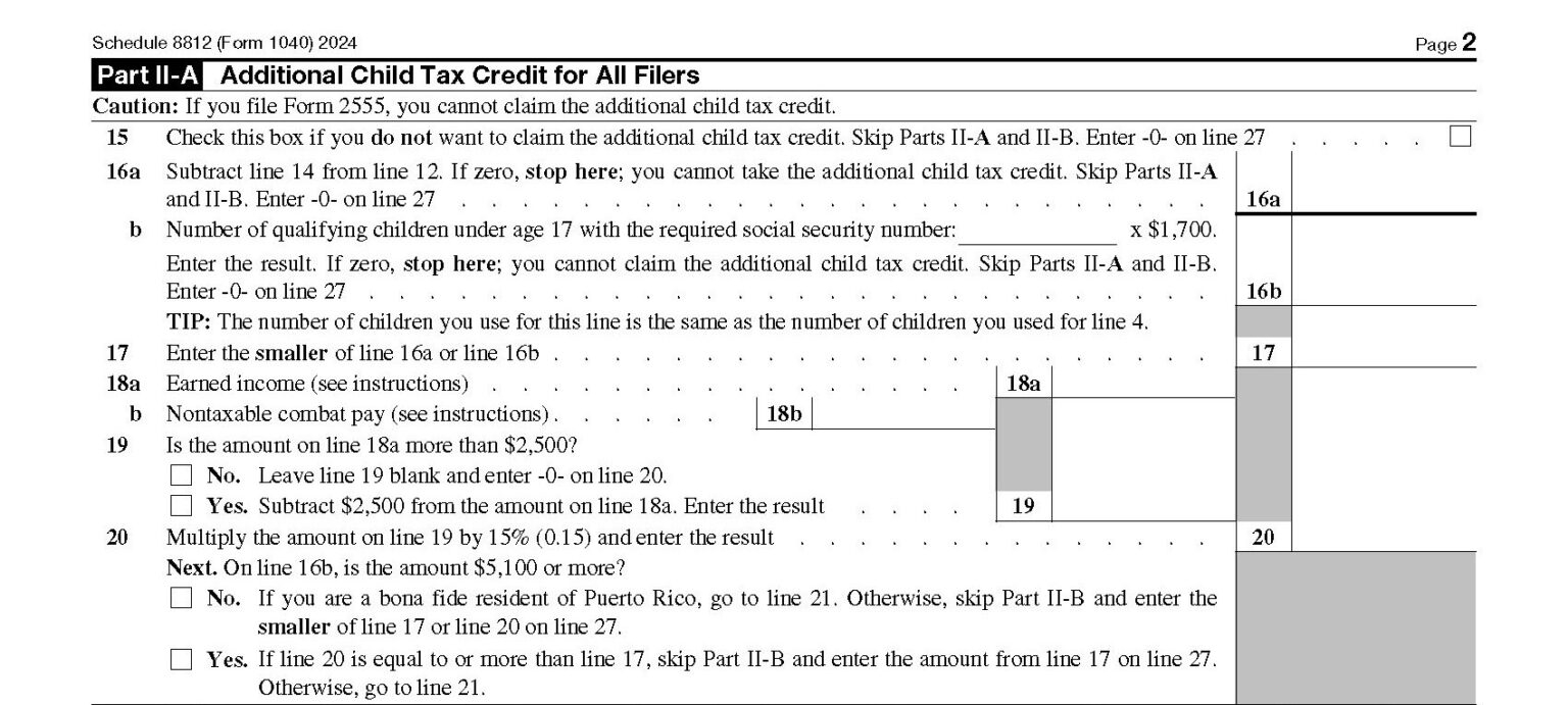 How to complete irs schedule 8812