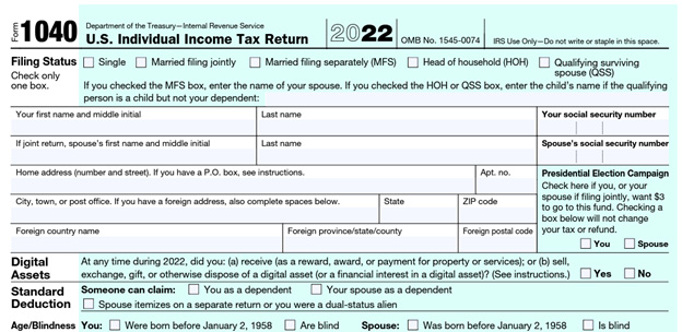 IRS Form 1040-SR example 02