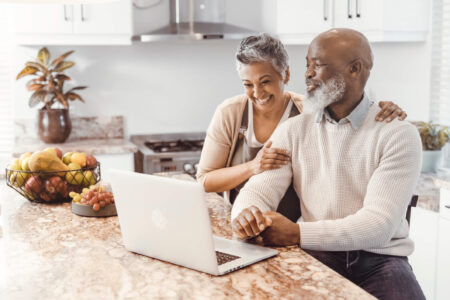 mature couple filing their tax return early