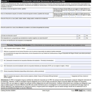 Af Form 656 Formulario 656-B del IRS, folleto de oferta de compromiso