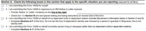 IRS Form 14039, Identity Theft Affidavit