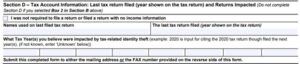IRS Form 14039, Identity Theft Affidavit