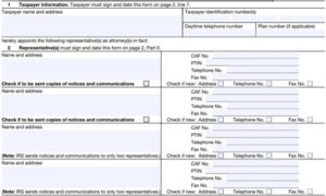 IRS Form 2848, Power of Attorney