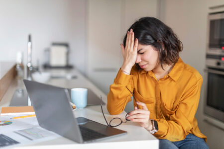 woman upset because she missed the tax filing deadline