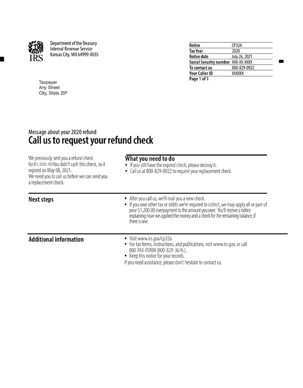irs notice 32a - example