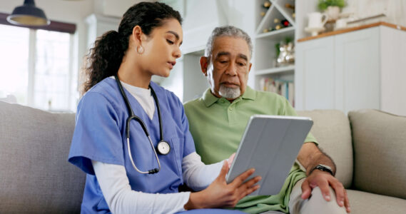 man reviewing his self-employed health insurance deduction