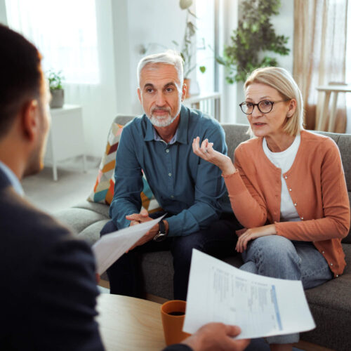 couple getting help with back taxes