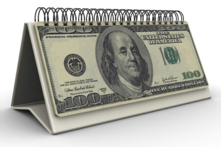 money on a calendar indicating how long irs can collect back taxes