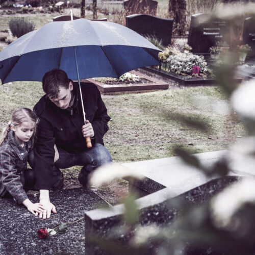 young widower with child