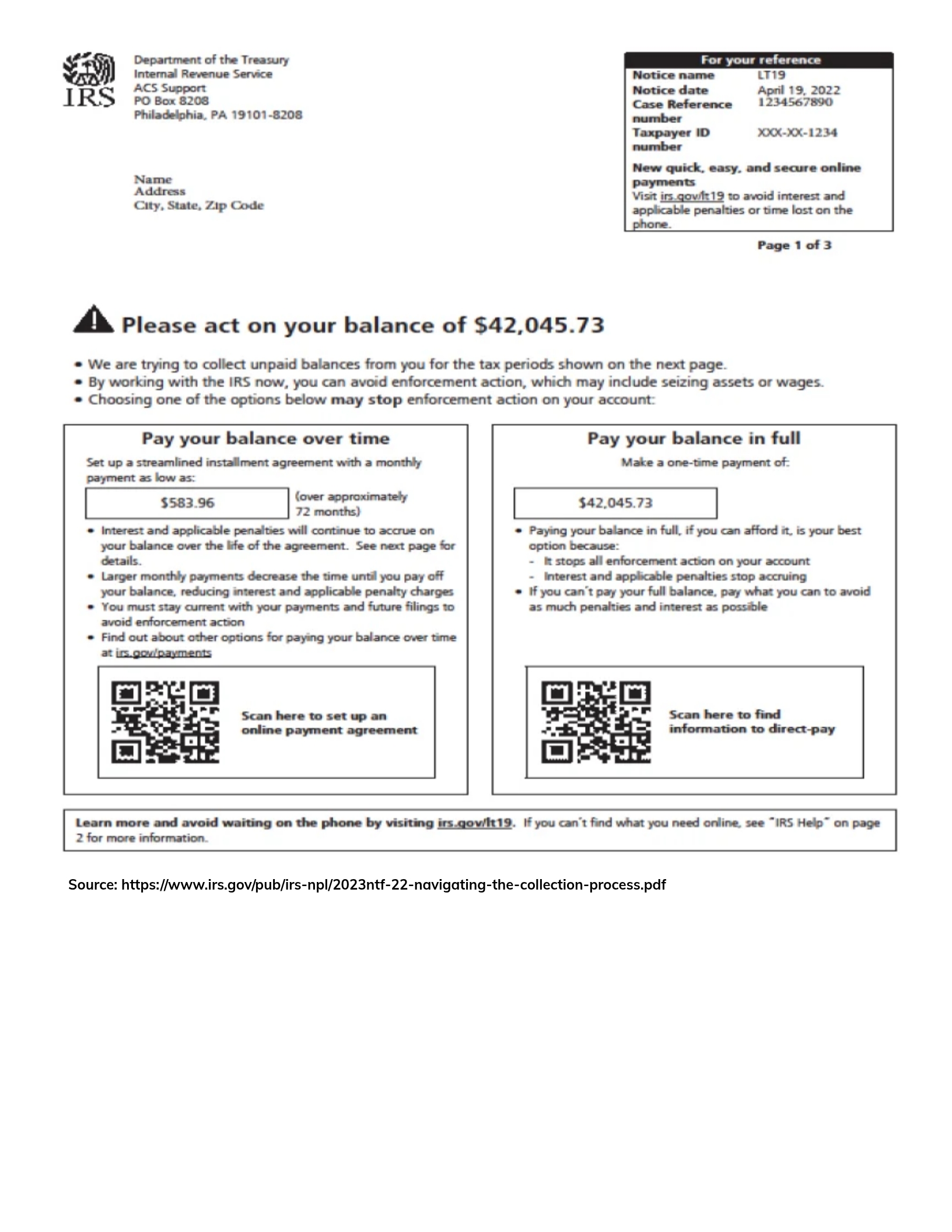 lt19 irs notice