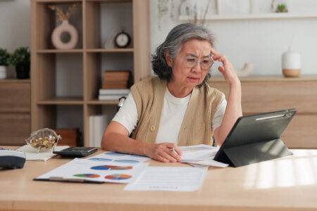 woman upset because she missed an installment agreement payment